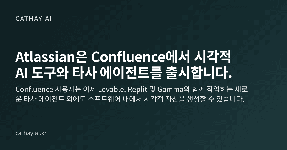 Atlassian은 Confluence에서 시각적 AI 도구와 타사 에이전트를 출시합니다.