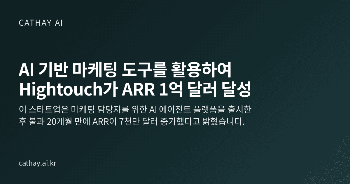AI 기반 마케팅 도구를 활용하여 Hightouch가 ARR 1억 달러 달성