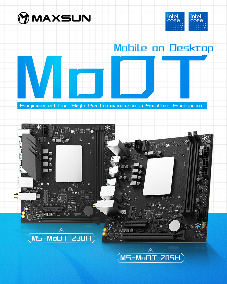 맥스선, 인텔 코어 H 탑재 MS-MoDT 230H/205H D4 와이파이 마더보드 출시