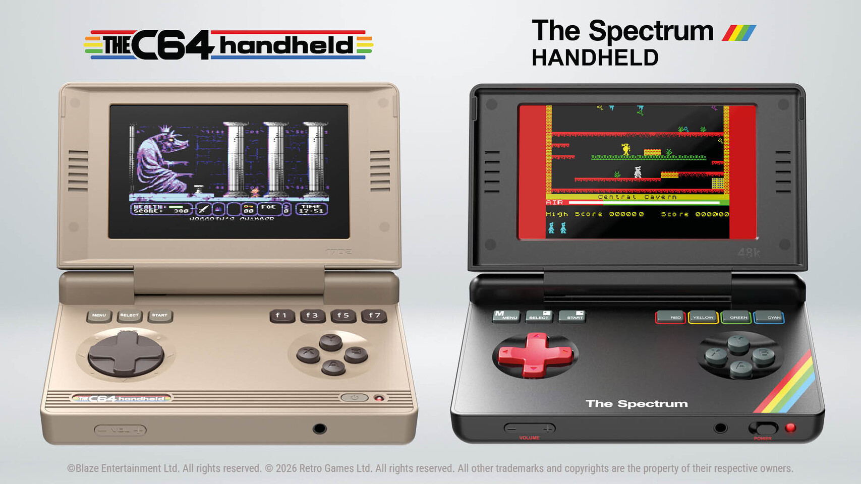 (PR) THEC64와 스펙트럼 휴대용 레트로 게임기, 25개 내장 게임으로 2026년 10월 출시