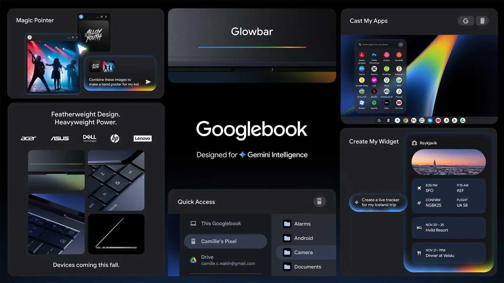 Google의 새로운 노트북 플랫폼인 'Googlebook'은 공개 행사를 앞두고 유출됩니다. Android와 Google Gemini로 구동되는 새로운 노트북은 Chromebook을 계승할 예정입니다.
